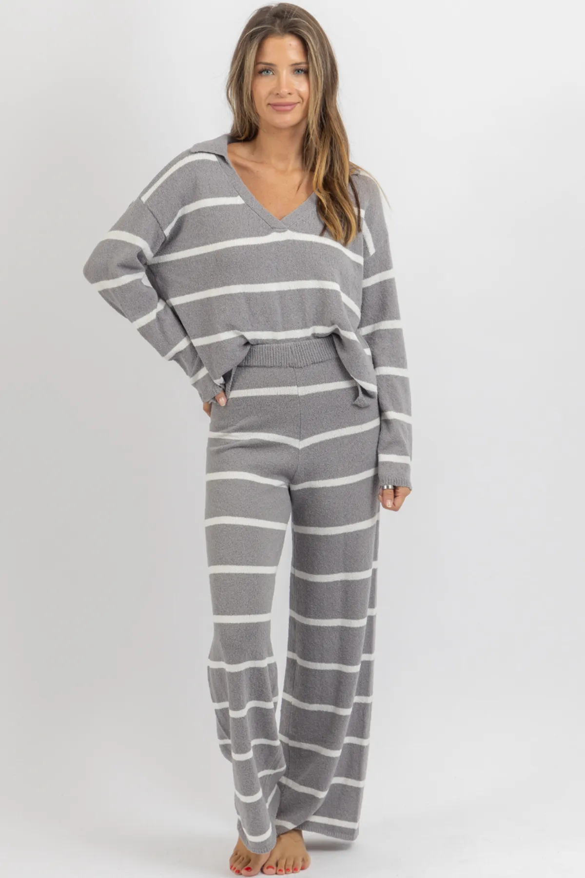 MIA STRIPED PANT SET