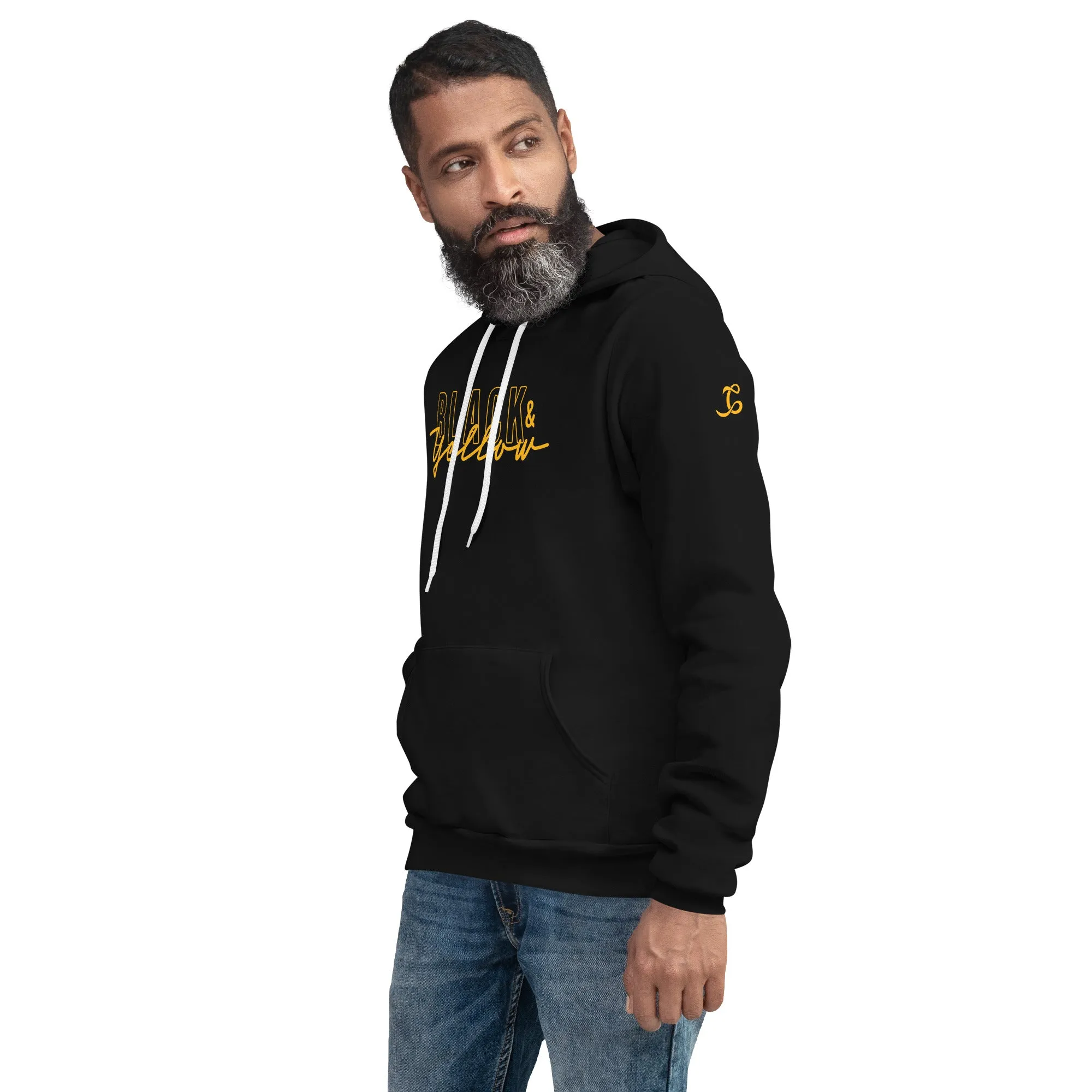 Midweight Hoodie – Black & Yellow