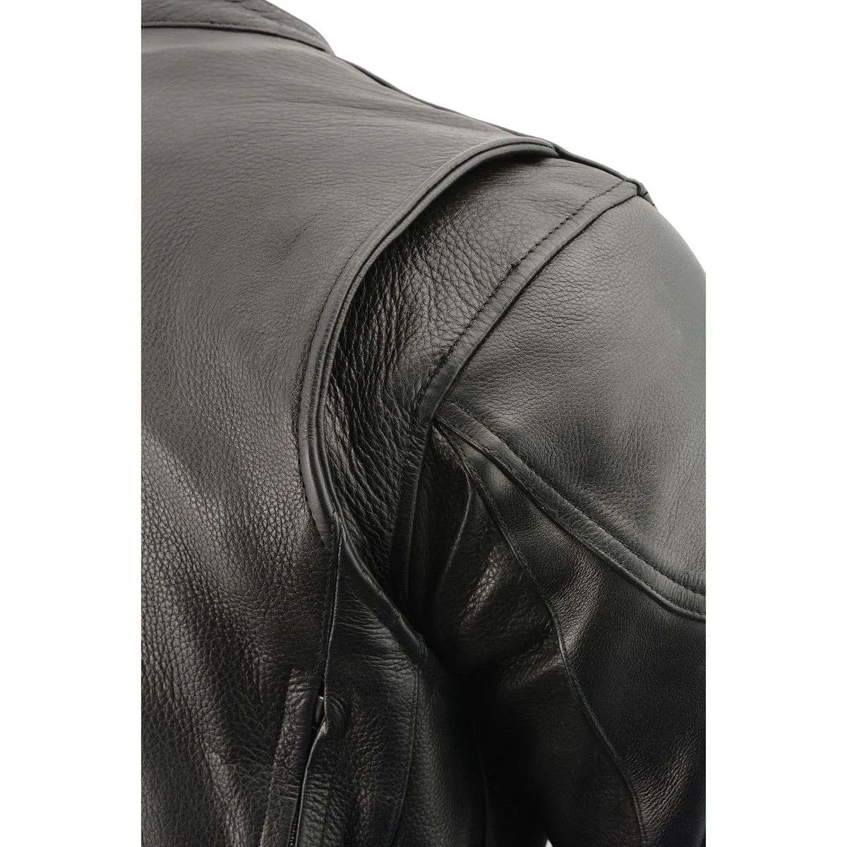 Milwaukee Leather ML1010 Men's Side Lace Vented Black Leather Scooter