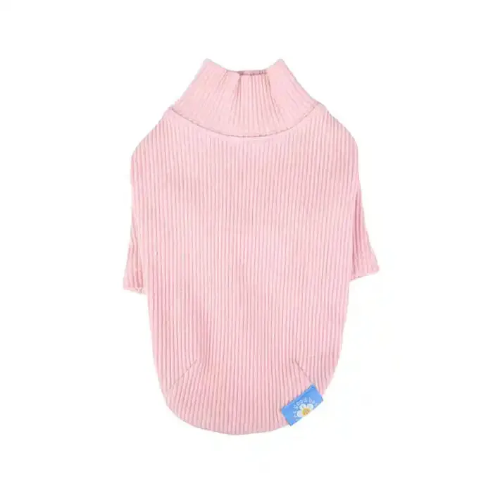 Mock Turtleneck Dog Shirt - Pink