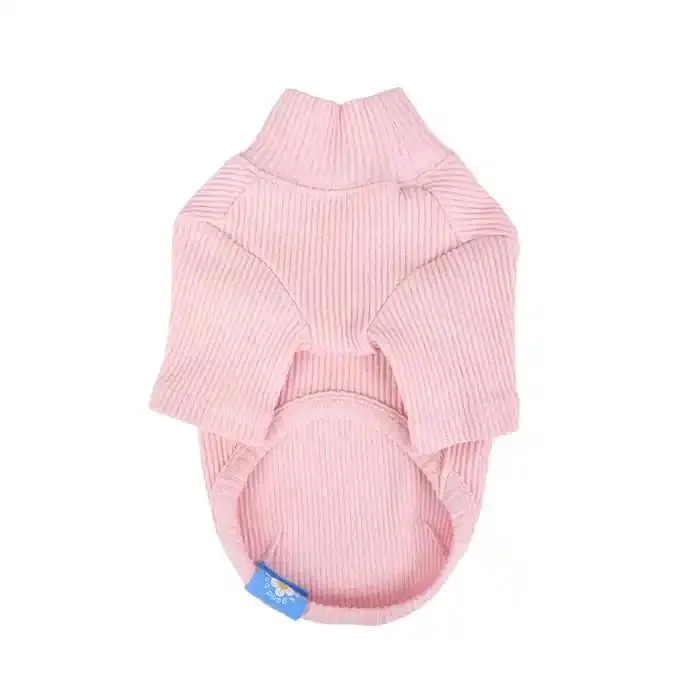 Mock Turtleneck Dog Shirt - Pink