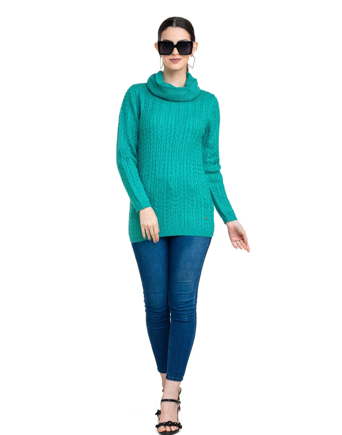 Moda Elementi Knitted sweaters pullover styles Green