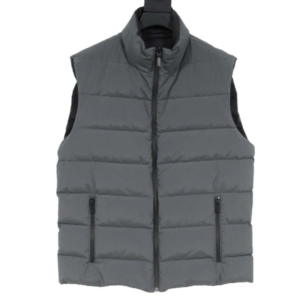 Monster Grey Reversible Sleeveless Puffer Vest Jacket