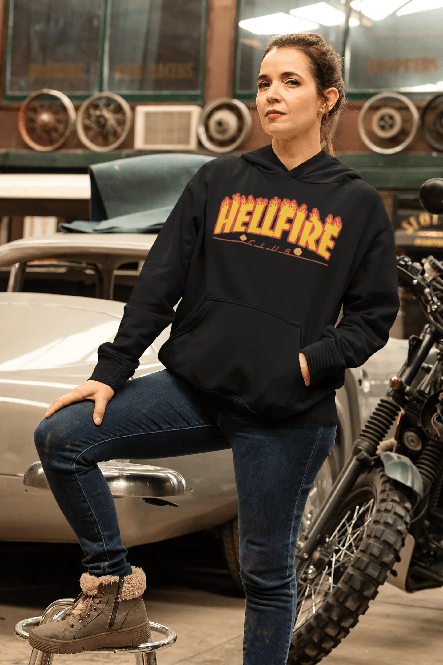 Motorcycle club Hoodie Hellfire Club Top Koala Soft Style Pullover