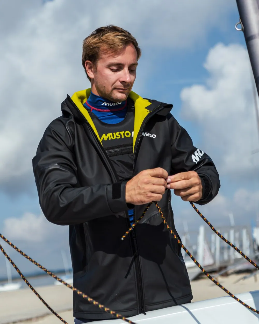 Musto Championship Aqua Hoodie Jacket