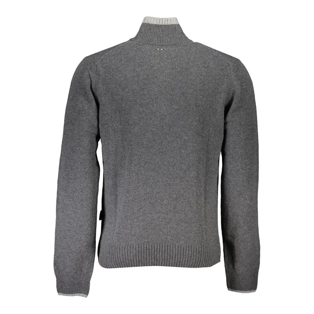 Napapijri Gray Fabric Men Sweater