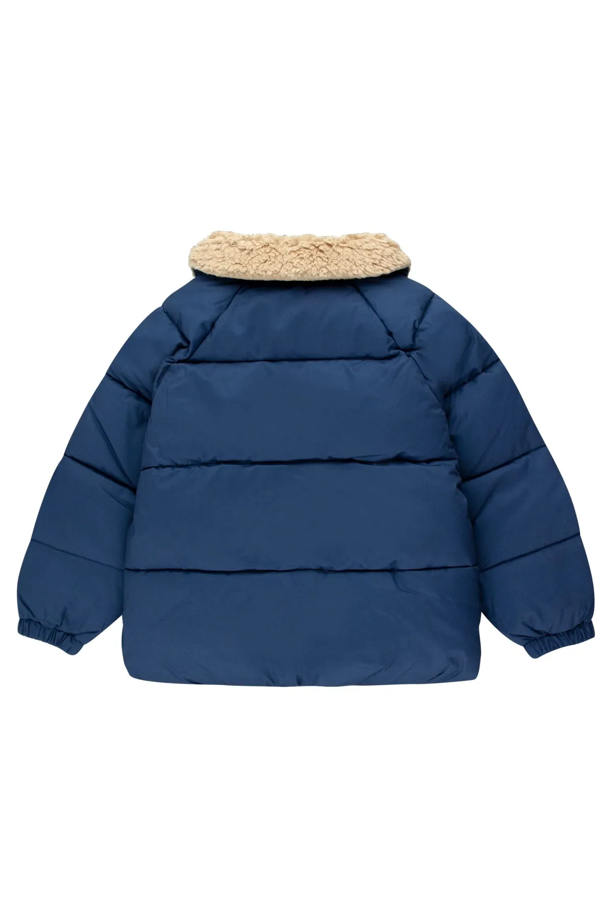 Navy Solid Puffer Jacket