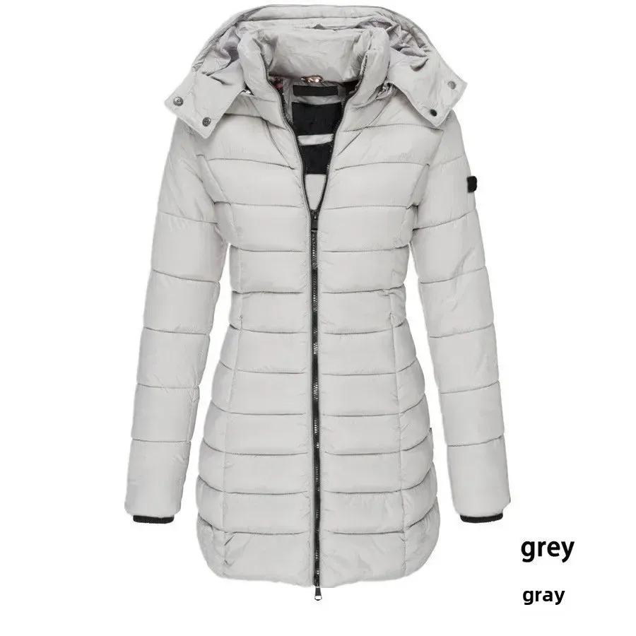 New Arrival Winter Korean Style Women's Cotton Coat Medium-length Slimming Smooths Your Silhouette Padded Jacket Warm Down Coat