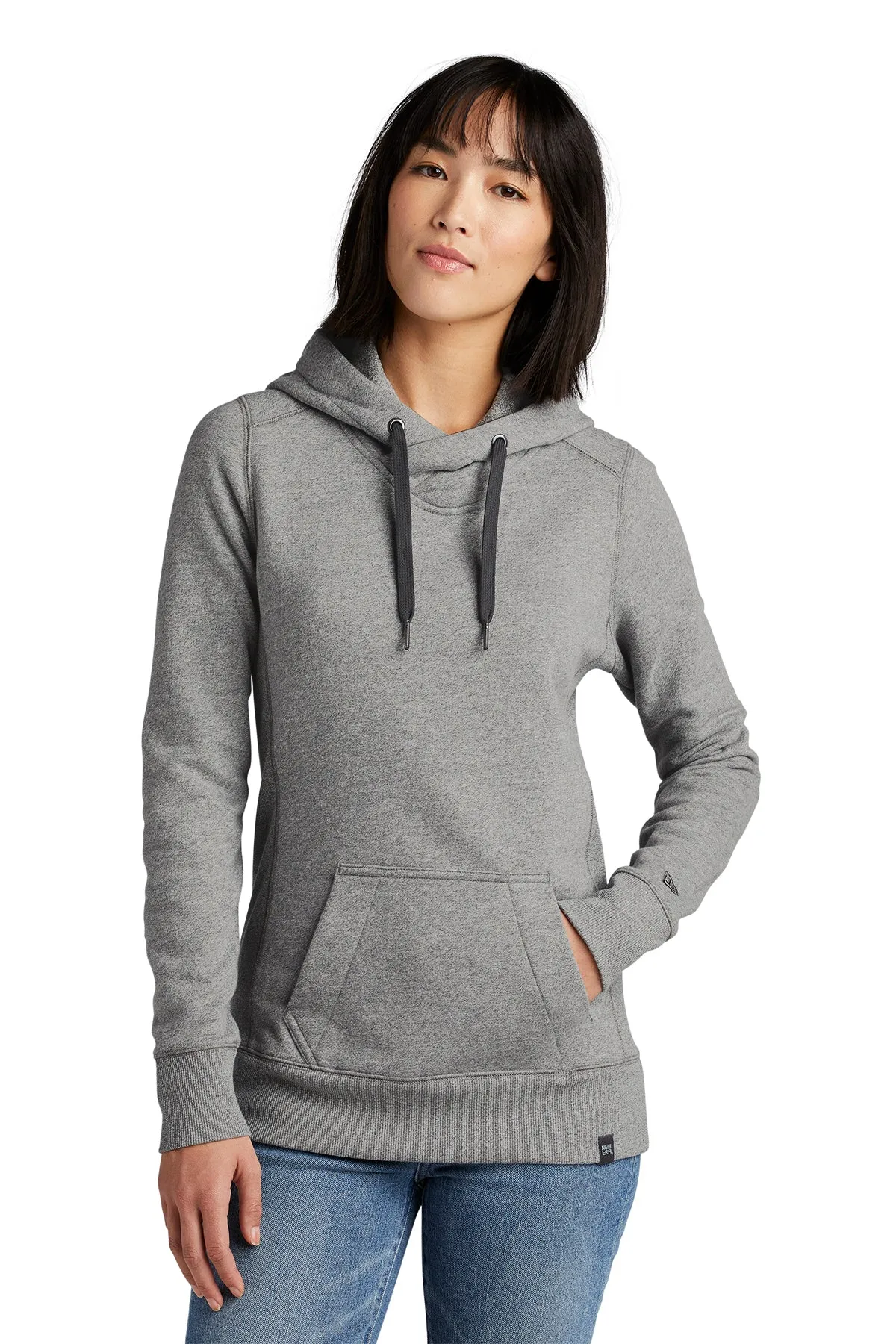 New Era Ladies French Terry Custom Hoodies, Light Graphite Twist