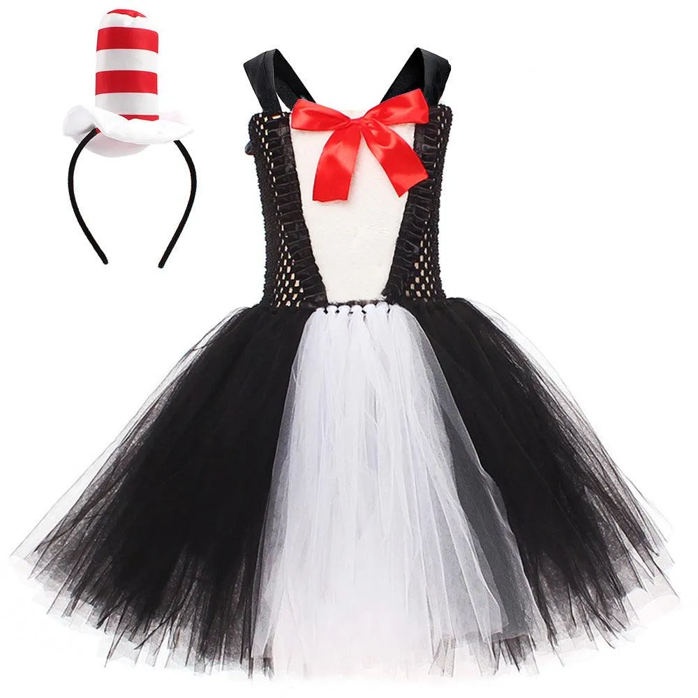 New Halloween Cosplay Cartoon Movie Kitten Children's Clothing Mesh School Festival Dance Performance Girl Princess Dress