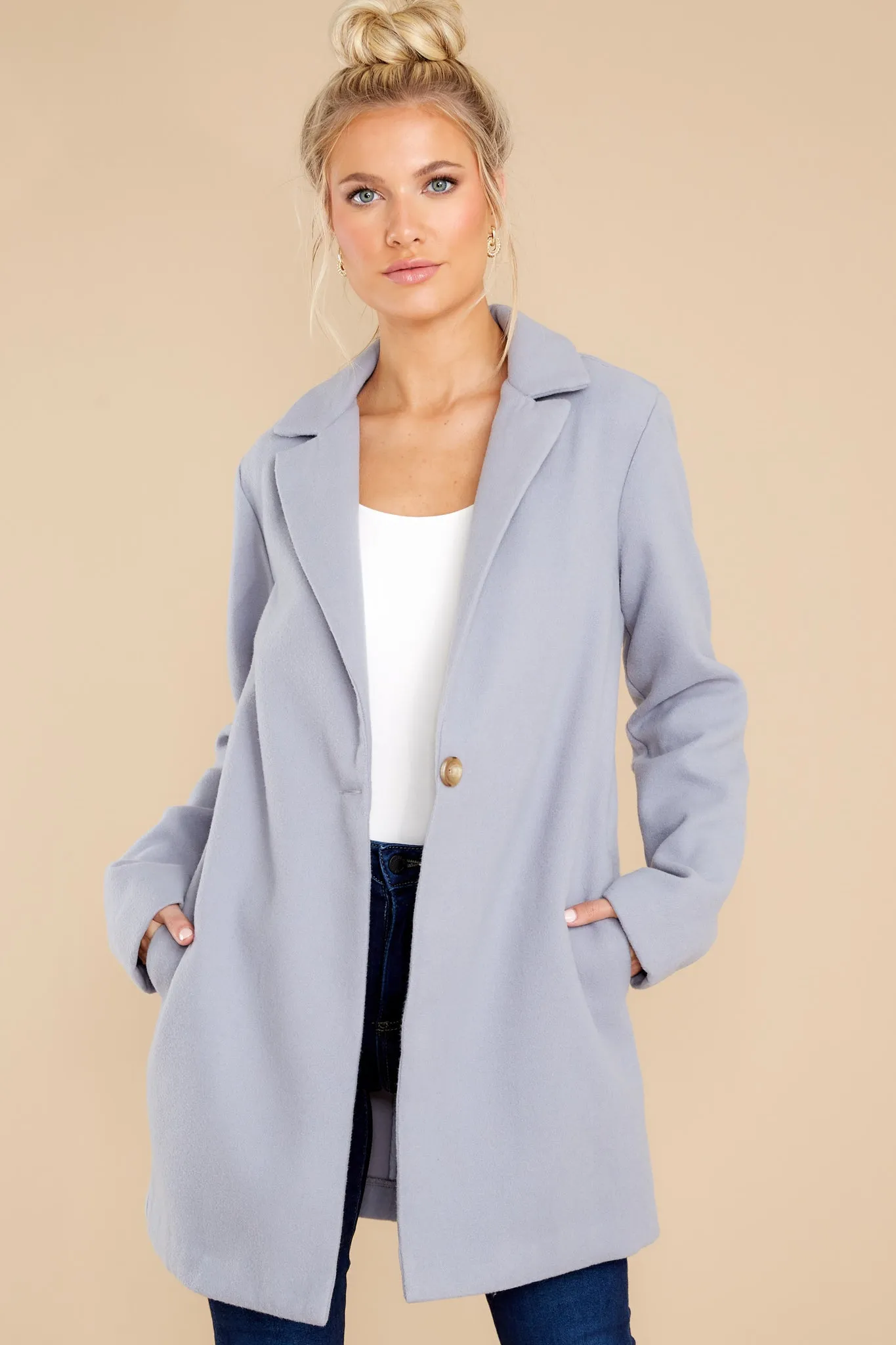 New York Nights Pewter Blue Coat