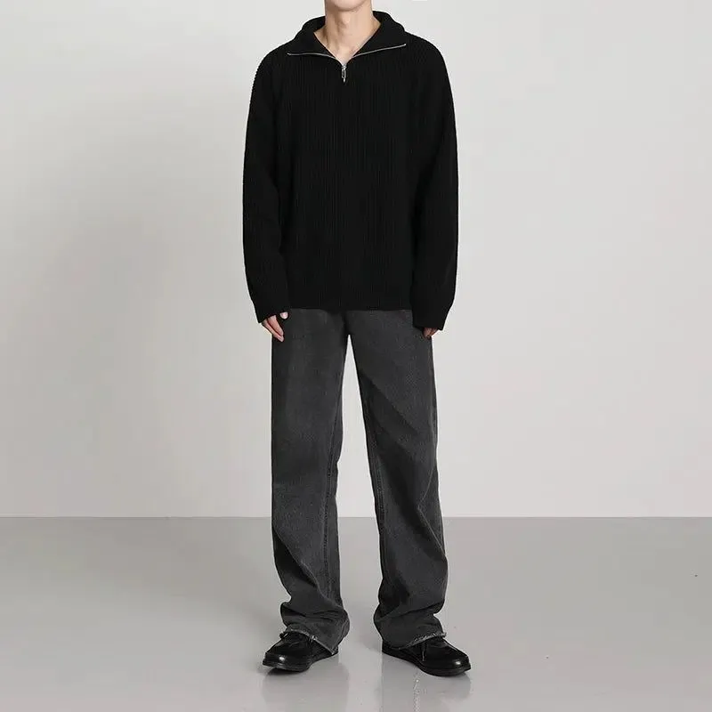 OH Ribbed Loose Fit Half-Zip