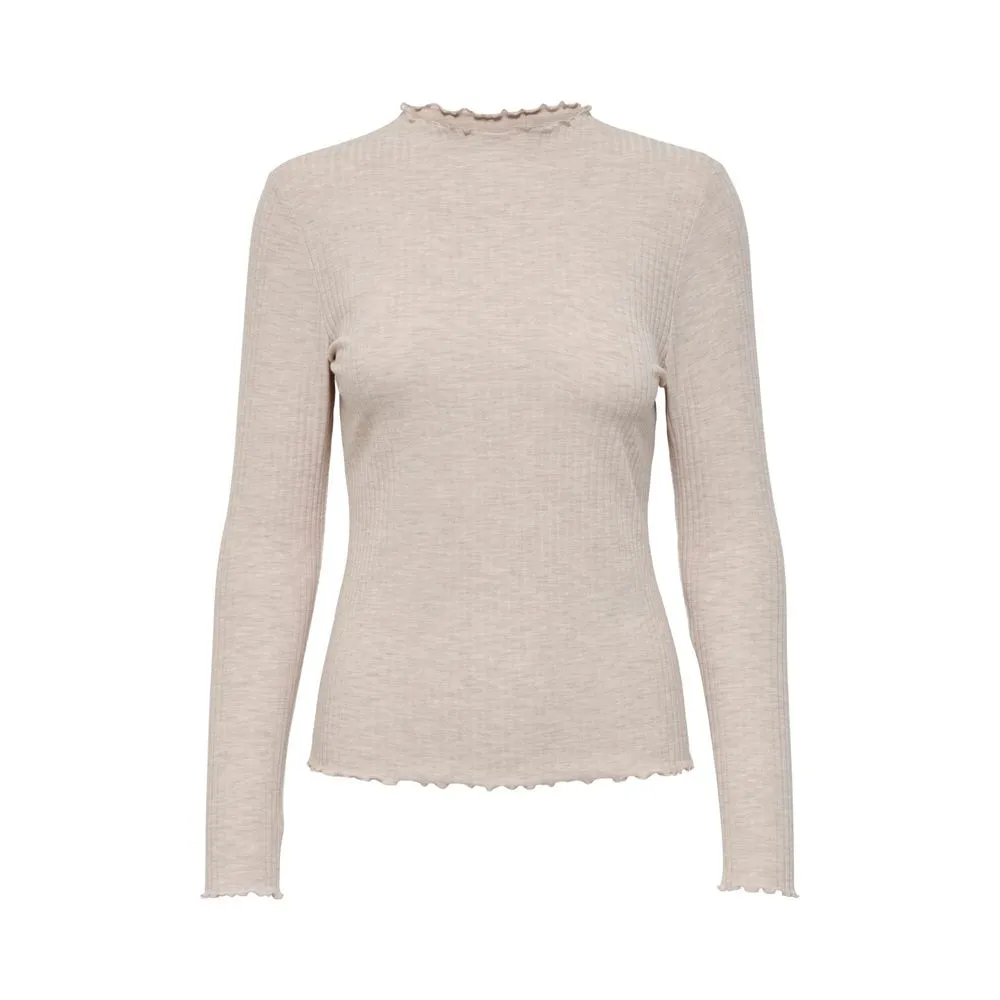 Only Beige Polyester Sweater