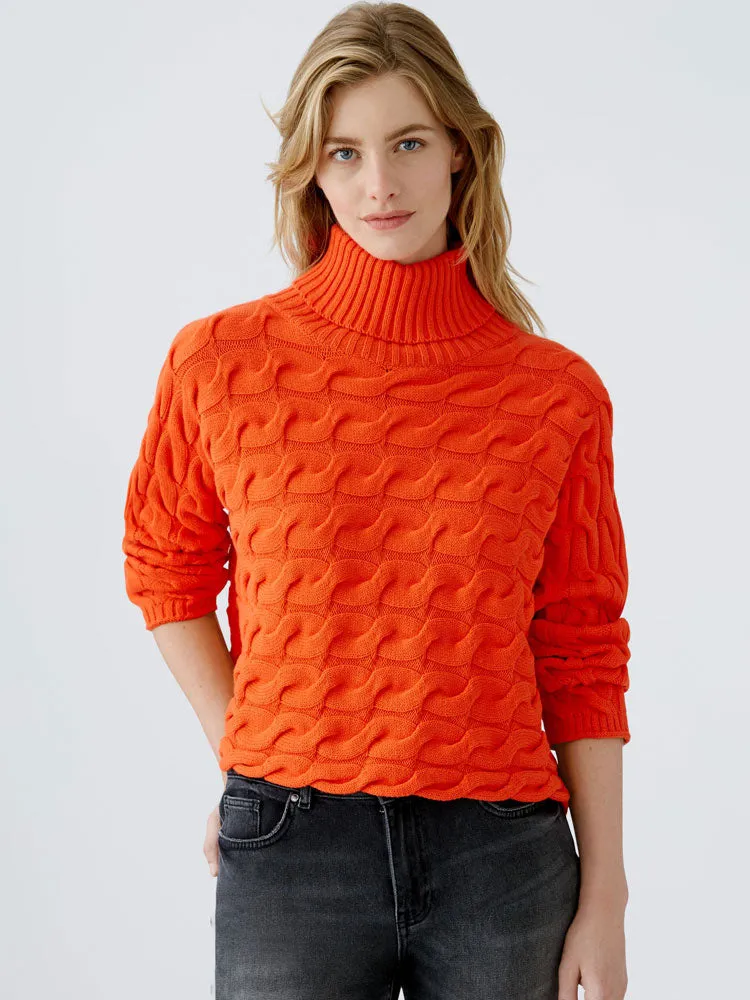 Oui Turtleneck Jumper Cherry Tomato