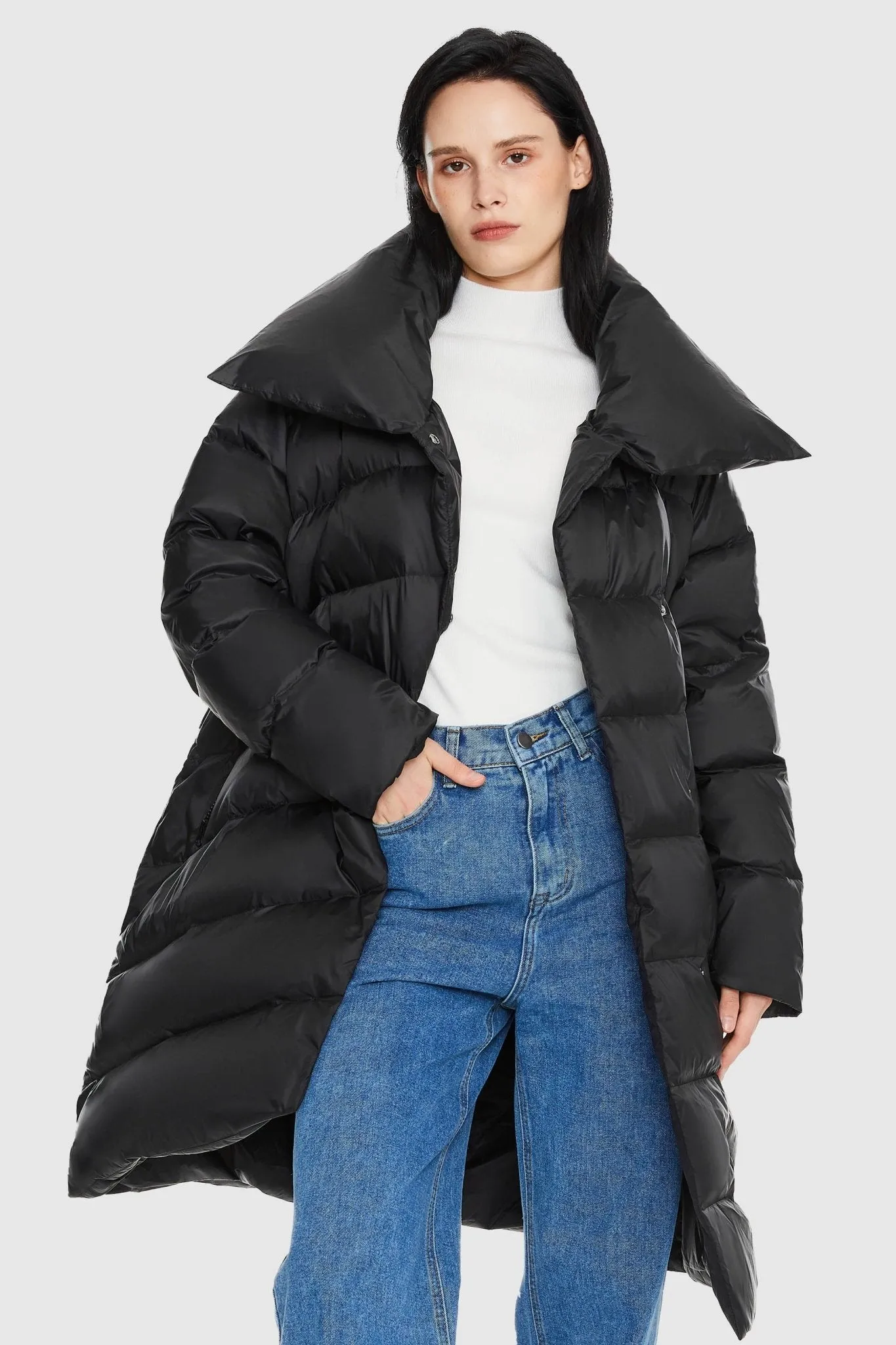 Oversized Collar Puffer Jacket