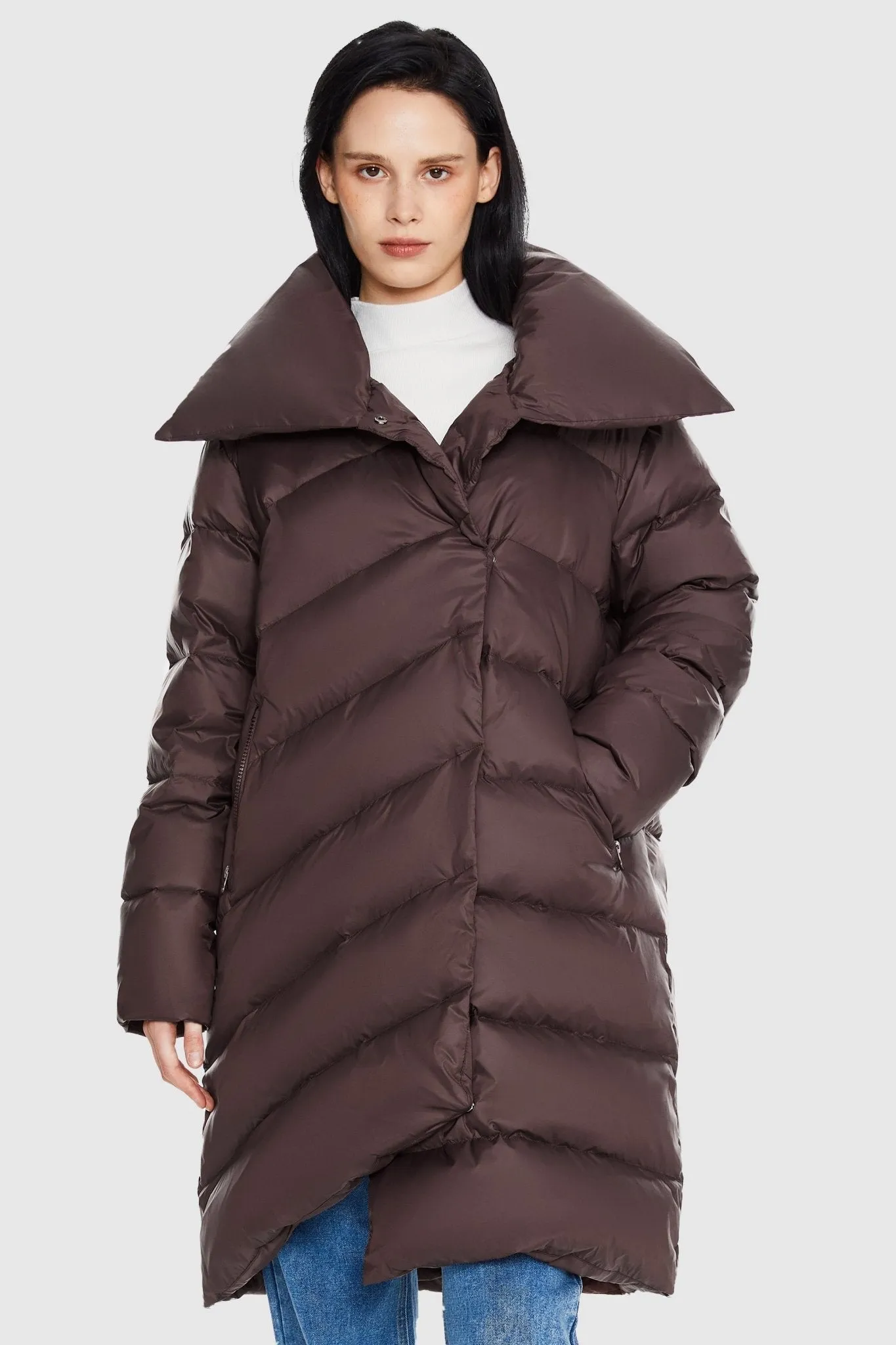 Oversized Collar Puffer Jacket