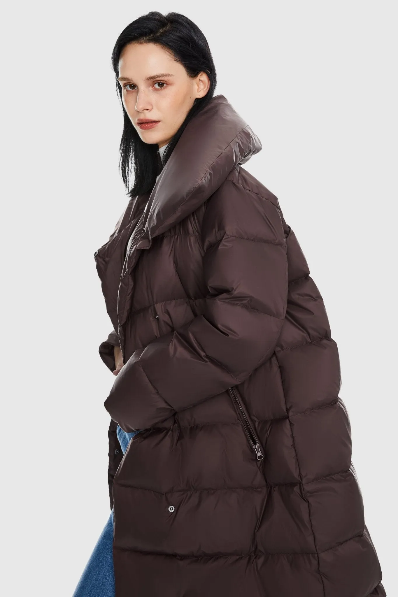 Oversized Collar Puffer Jacket