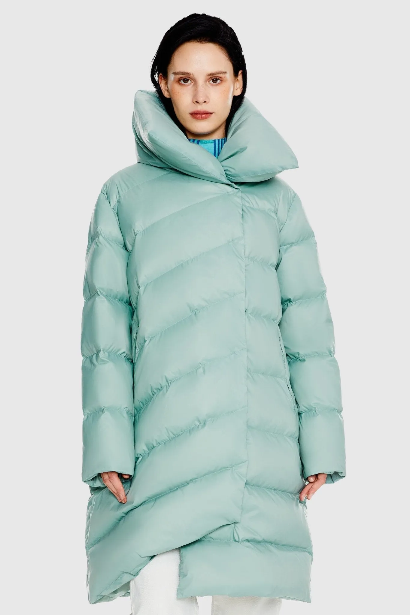 Oversized Collar Puffer Jacket