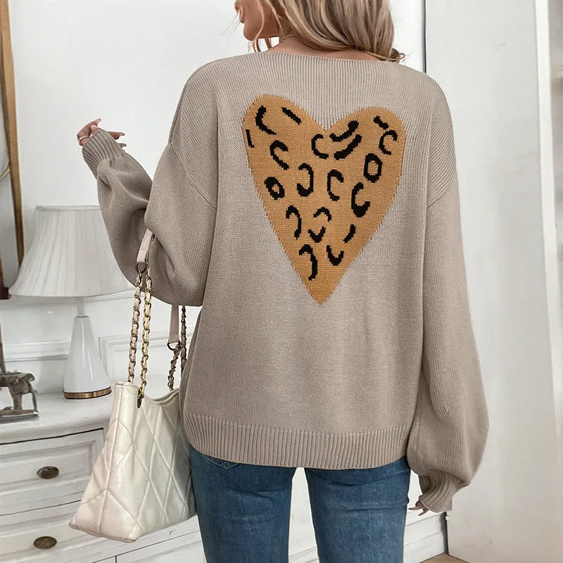 PEOPLETERRITORY  solid color lace-up cardigan sweater autumn hot sale new back love V-neck women's cardigan