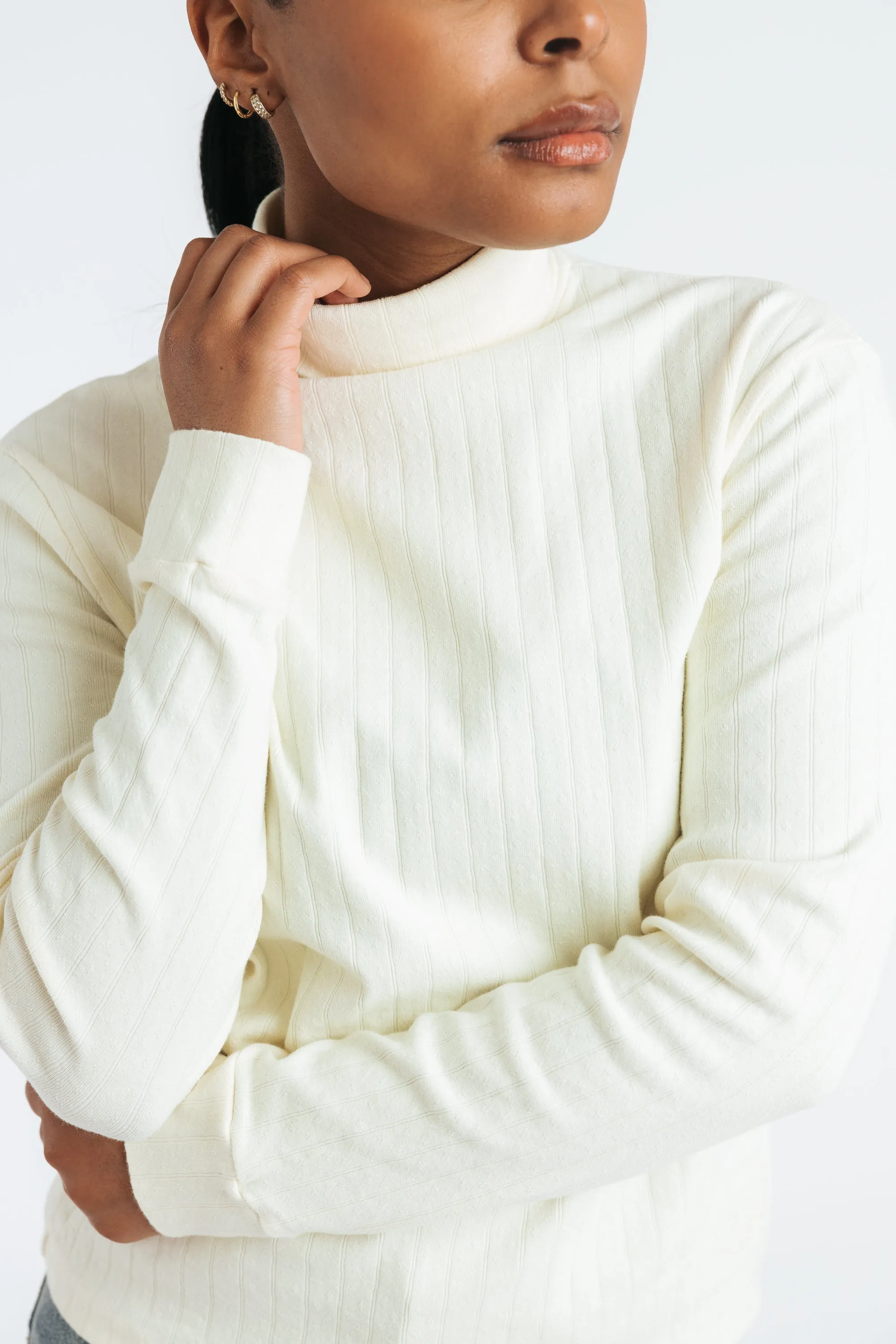 Pointelle Turtleneck | Multiple Colors