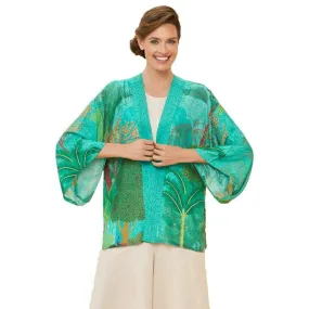 Powder Secret Paradise Kimono Jacket - Aqua Blue