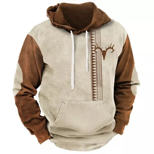 PRINTED MEN'S STREET SPORTS FASHION TREND HOODIE