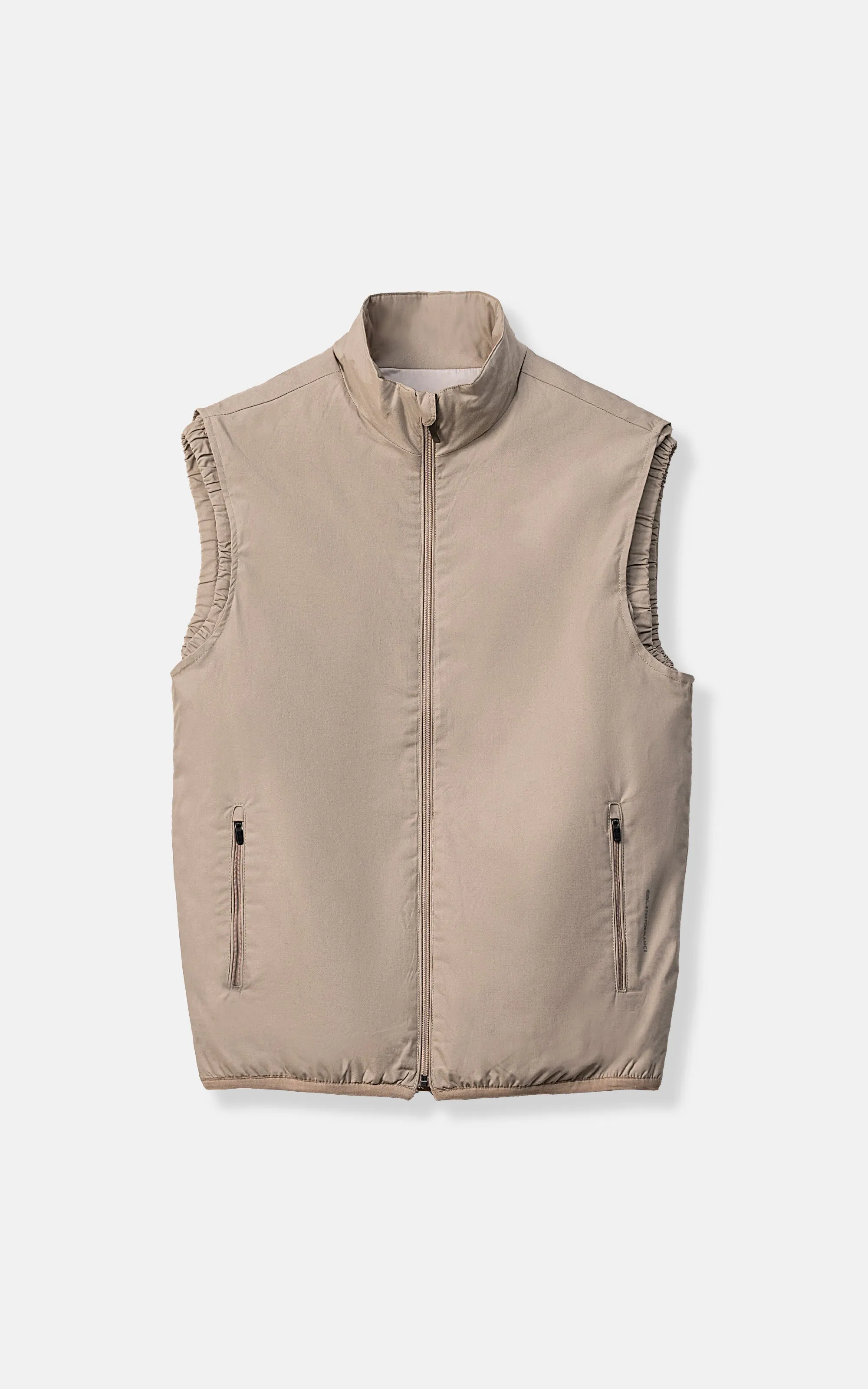 PUFFER  SLEEVELESS JACKET LIGHT KHAKI