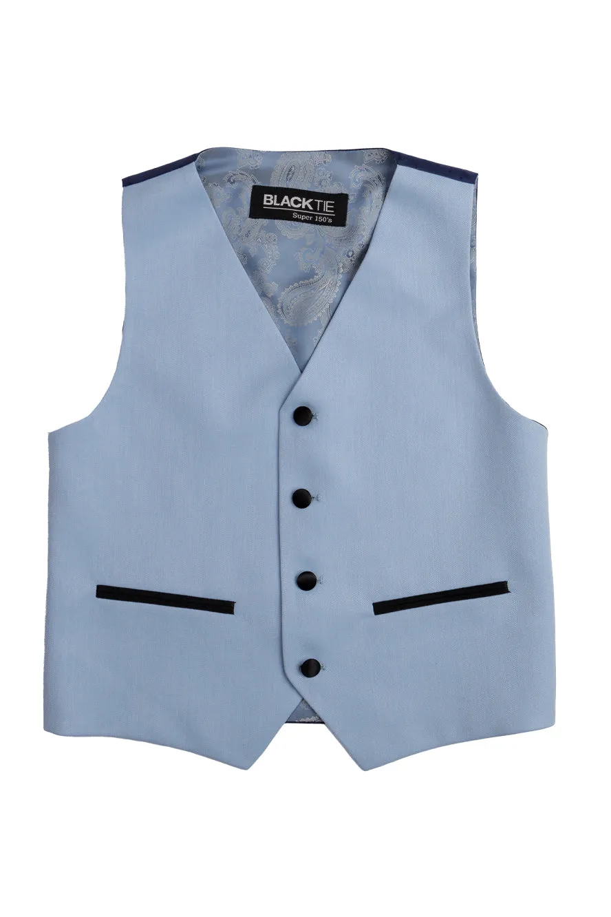 "London" Kids Powder Blue Tuxedo (5-Piece Set)