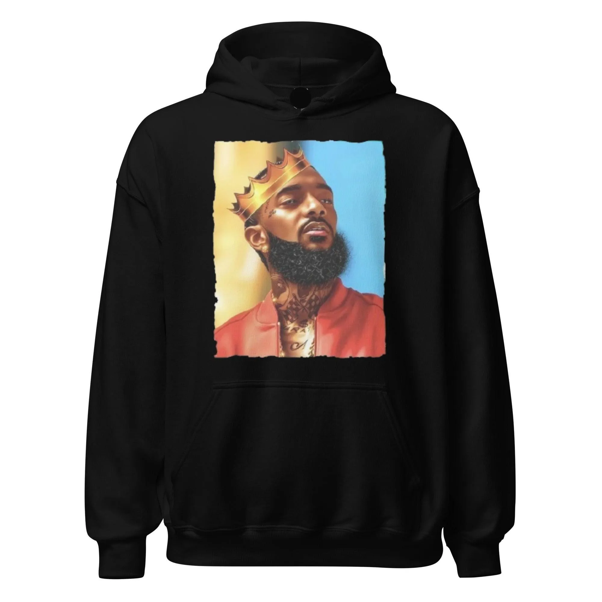 Rap Artist Hoodie The King Wiith His Crown Ultra Soft Midweight Unisex Pullover