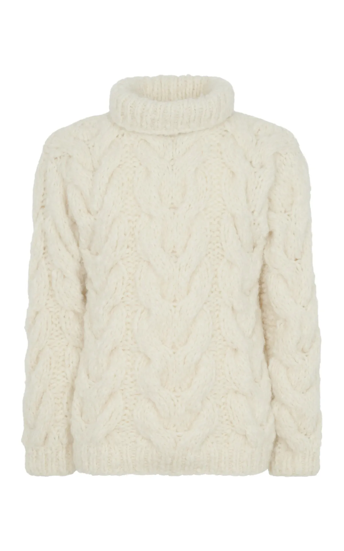 Ray Knit Sweater in Ivory Welfat Cashmere