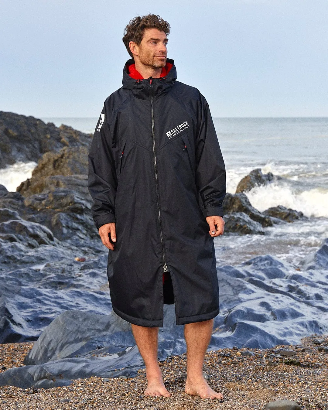 Recycled Changing Robe - Black/Red