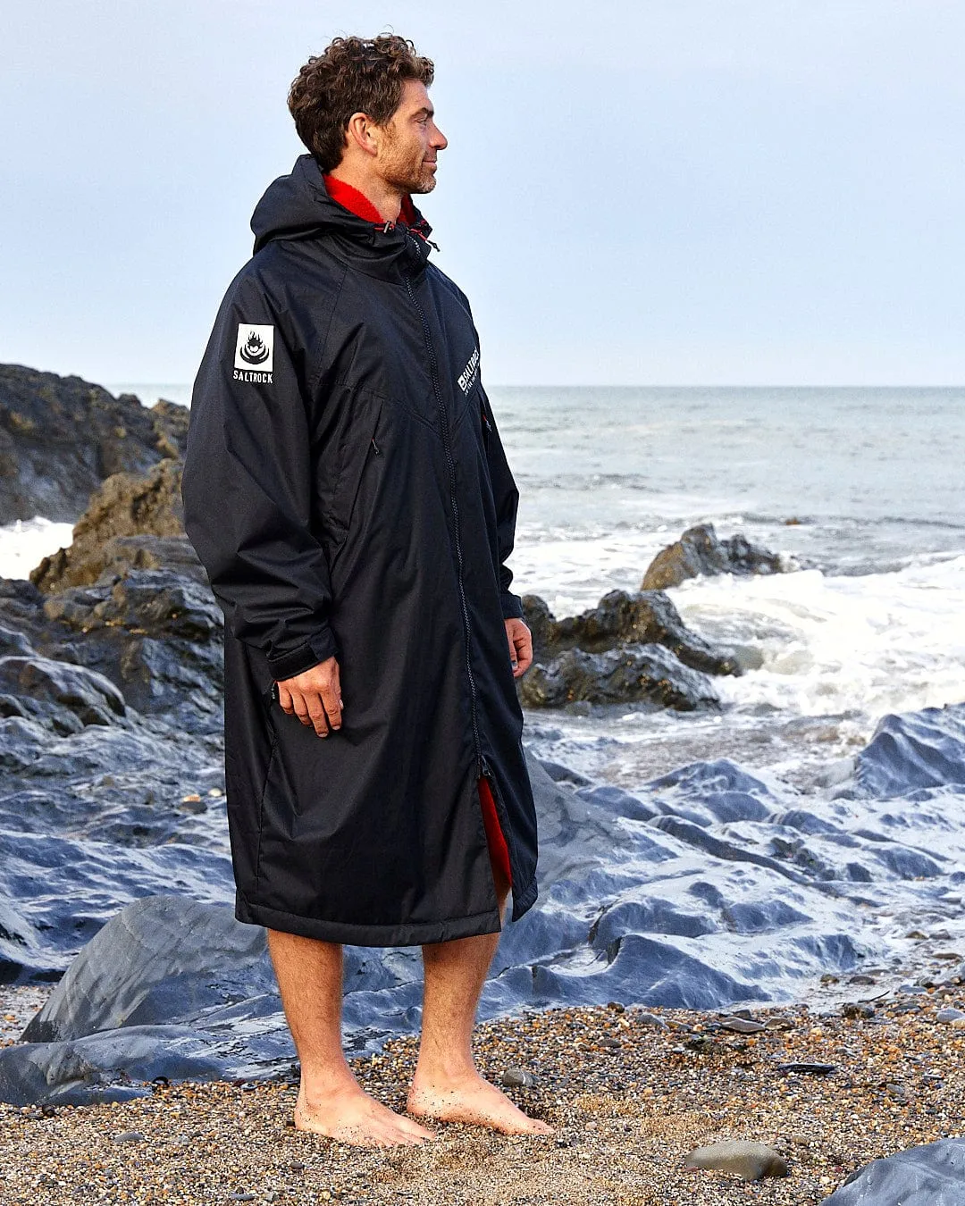 Recycled Changing Robe - Black/Red