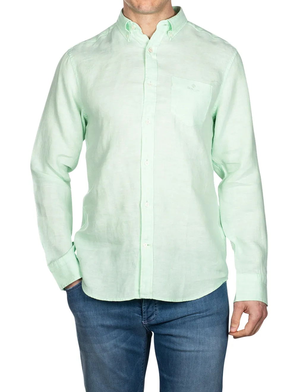 Regular Linen Shirt Button-down Absinthe Green