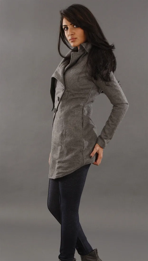 Religion Simple Coat in Gray