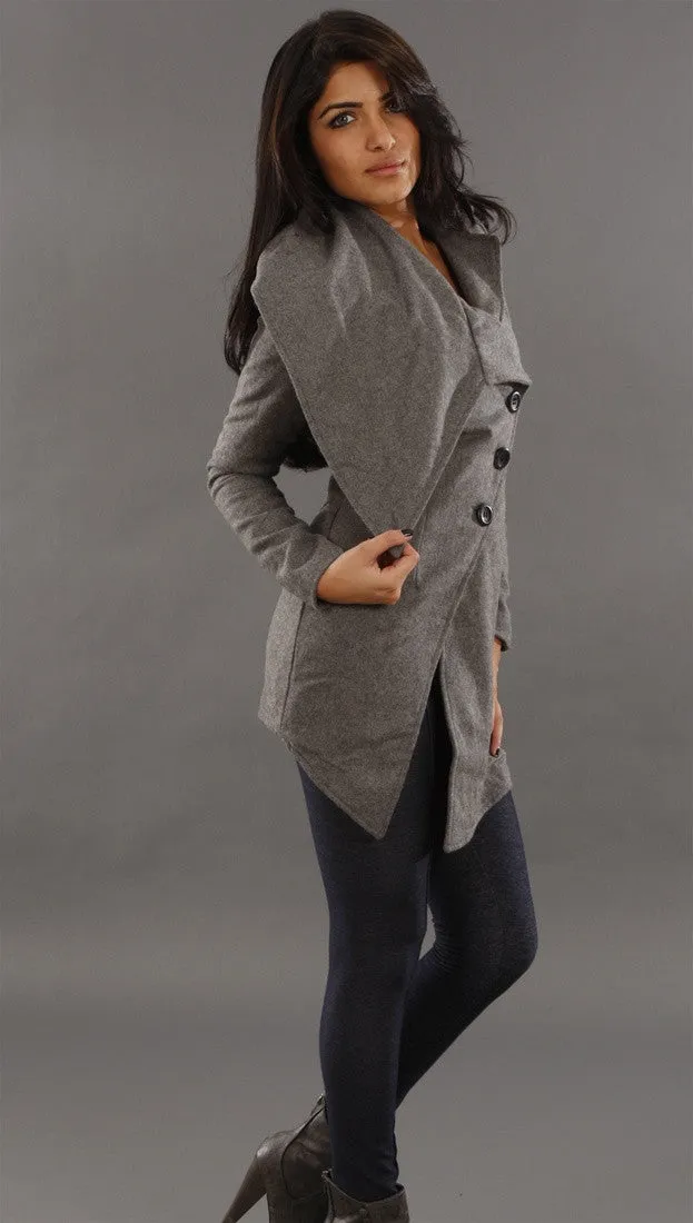 Religion Simple Coat in Gray