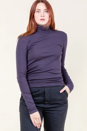 Rib Turtleneck in Bruise