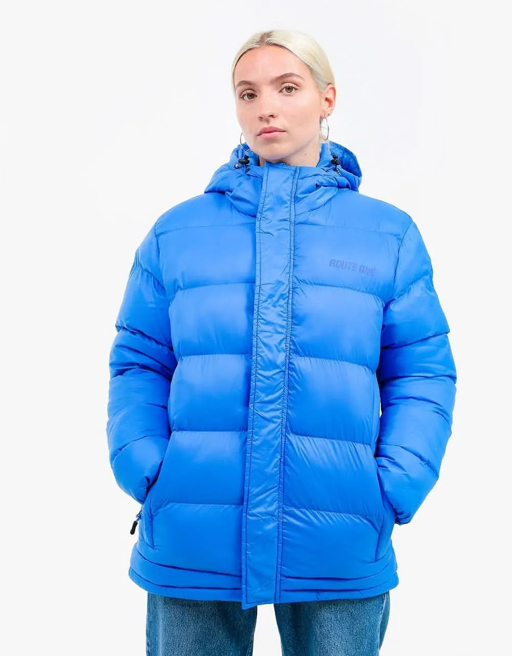 Route One Vostok Hooded Puffer Jacket - Olympian Blue