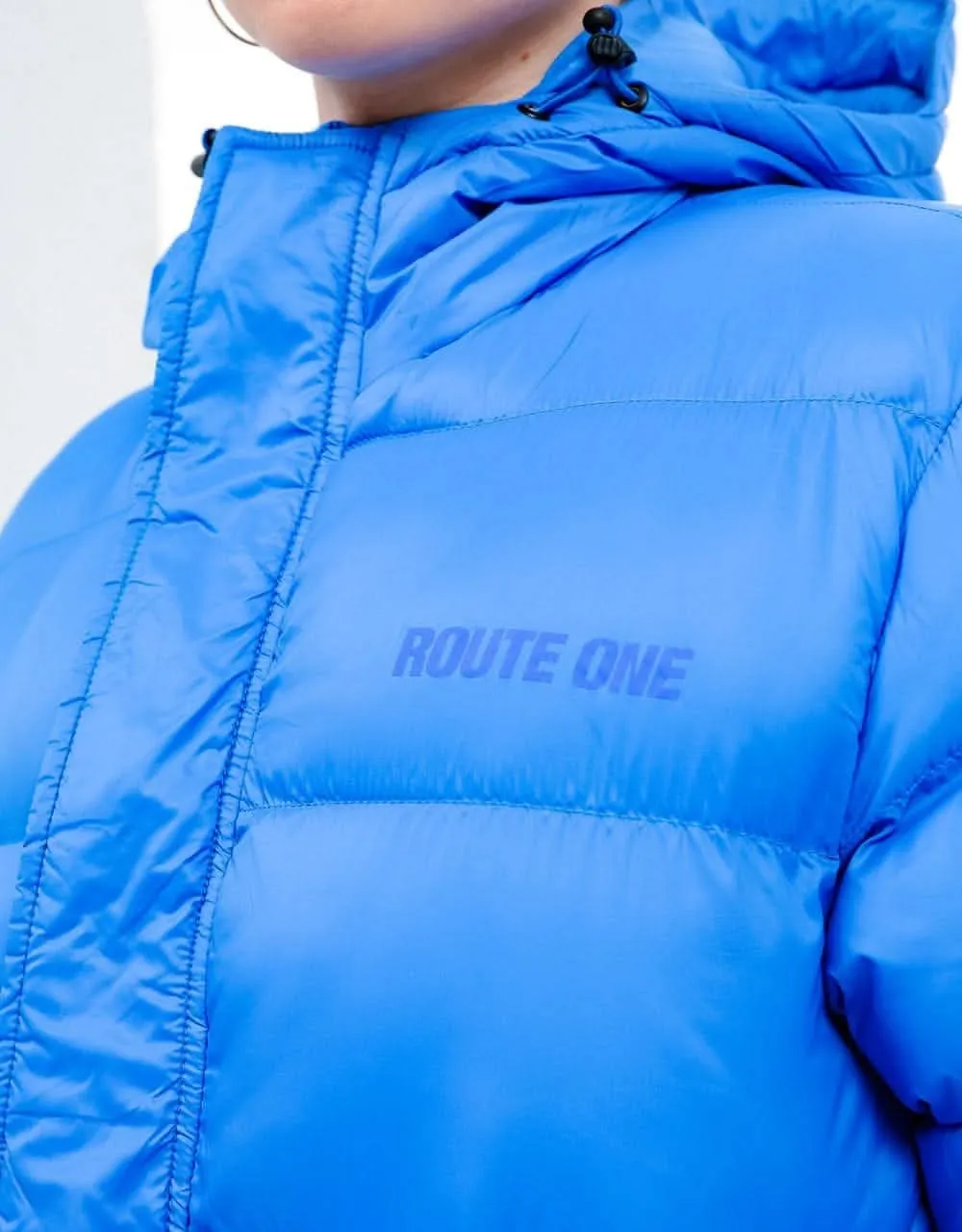 Route One Vostok Hooded Puffer Jacket - Olympian Blue