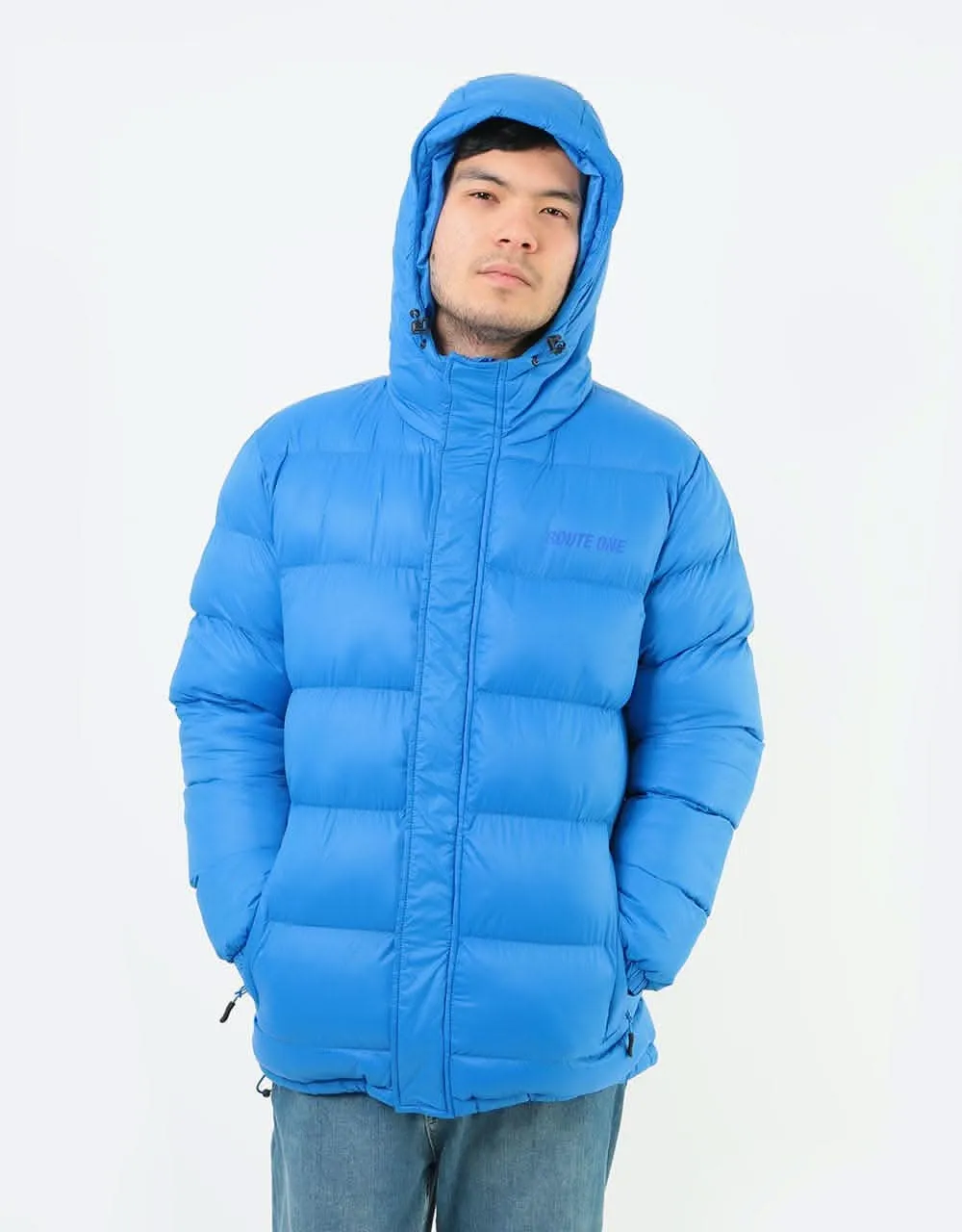 Route One Vostok Hooded Puffer Jacket - Olympian Blue