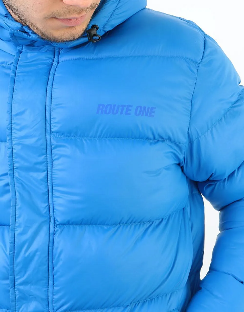 Route One Vostok Hooded Puffer Jacket - Olympian Blue