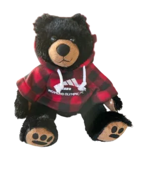 SAH 12" Cuddle Critter Black Bear w Richmond Olympic Oval Hoodie