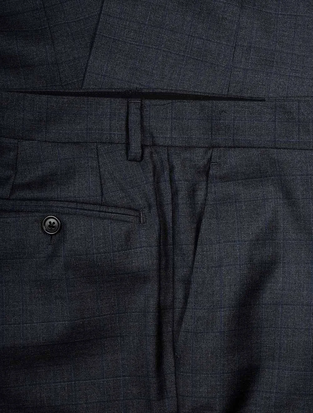 Self Check Grey Suit Navy