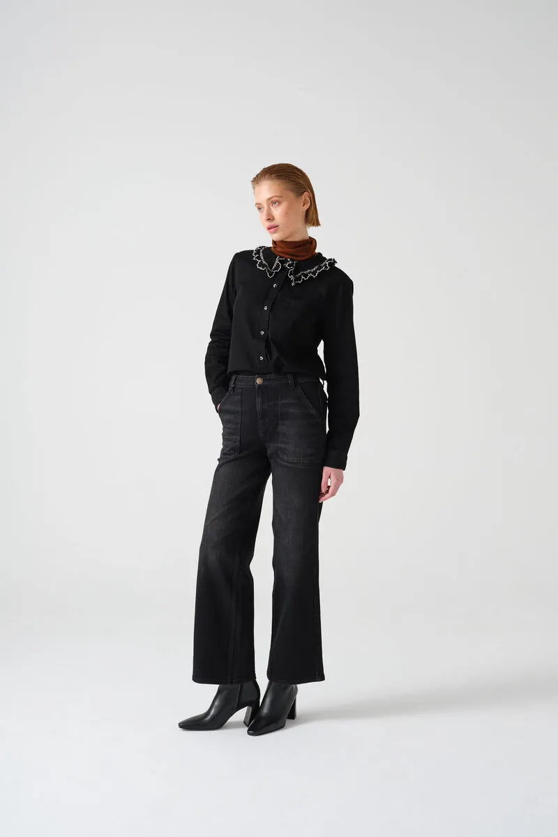 seventy   mochi Delilah Blouse in Black