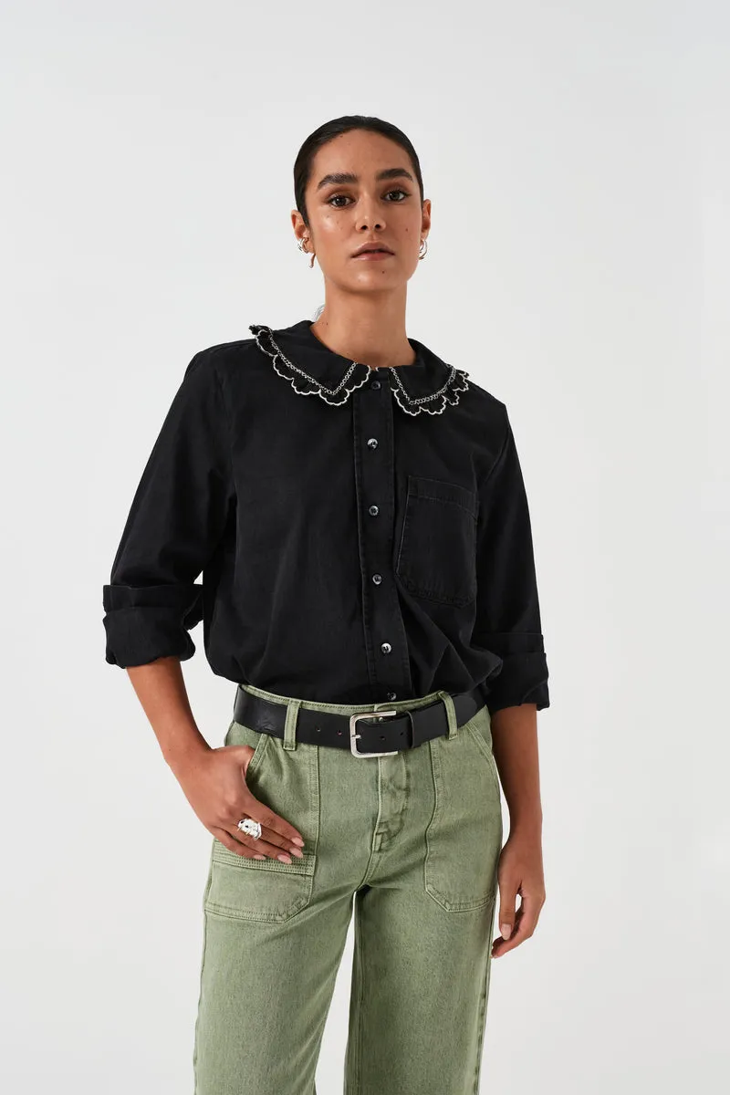 seventy   mochi Delilah Blouse in Black