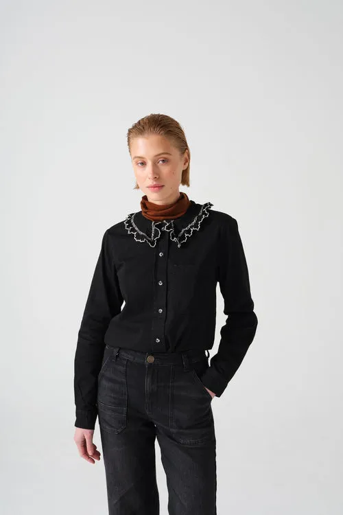 seventy   mochi Delilah Blouse in Black