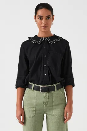 seventy   mochi Delilah Blouse in Black