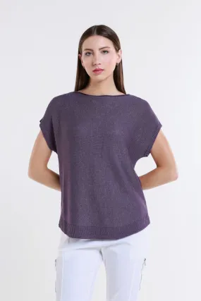 Shirley SS High Neck Linen Blend Sweater (BSS223)