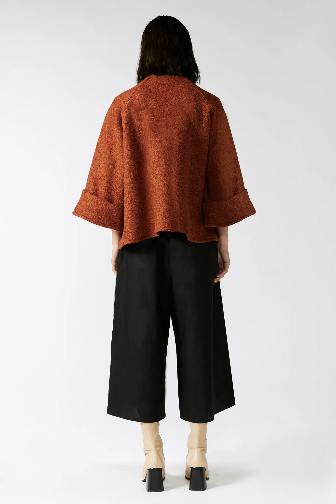 SIENNA JUMPER [ Red - Orange 100% Wool ]