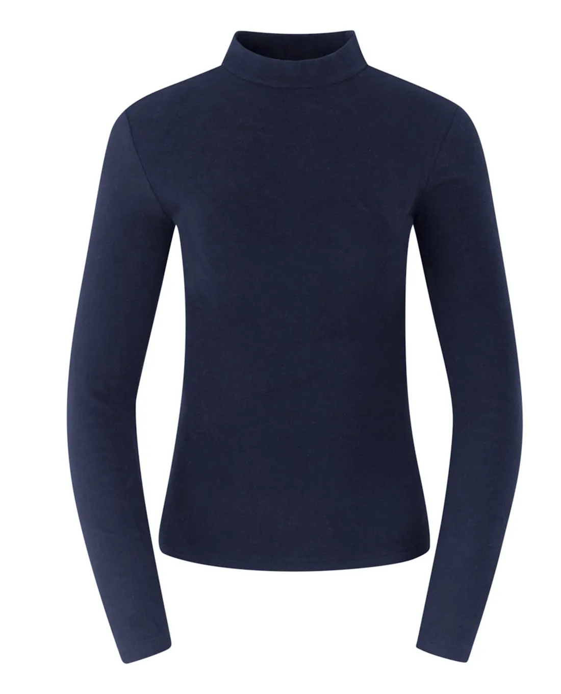 SIZE M - PURE GOLF Fern Super Soft Mock Neck Top 502 Navy