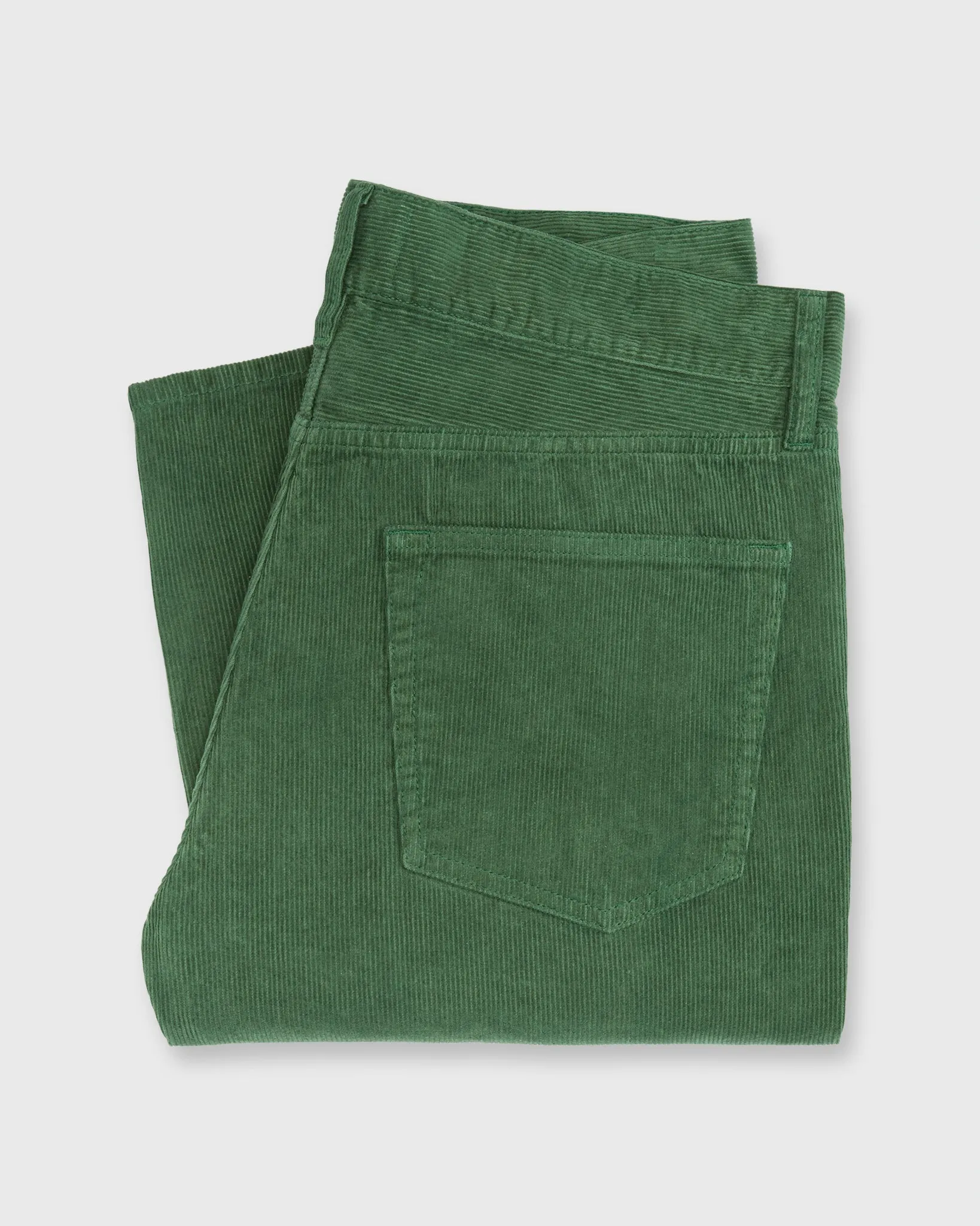 Slim Straight 5-Pocket Pant in Fern Garment-Dyed Corduroy